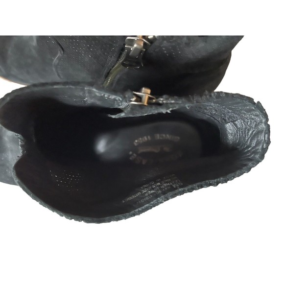 Kork-Ease Sherill Booties Ankle Boots Heels Suede Leather Zip Black Womens 9 - Picture 10 of 11